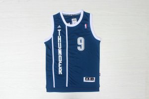 Maillot De Basket Oklahoma City Thunder Serge Ibaka 9 Tissus Sportif Fans Edition Marine